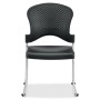 Eurotech S3000 Black Stacking Guest Chair with Glides and Ganging Clips