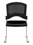 Buy Eurotech S4000 Black Stacking Guest Chair with Floor Glides