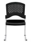 Buy Eurotech S4000 Black Stacking Guest Chair with Floor Glides