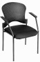 Eurotech Breeze guest stack chair black frame without casters FS9077