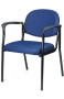 Eurotech Dakota Navy Fabric Side Chair black frame