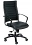 Eurotech Europa Metallic High Back Black Leather Chair LE111TNM-BLKL