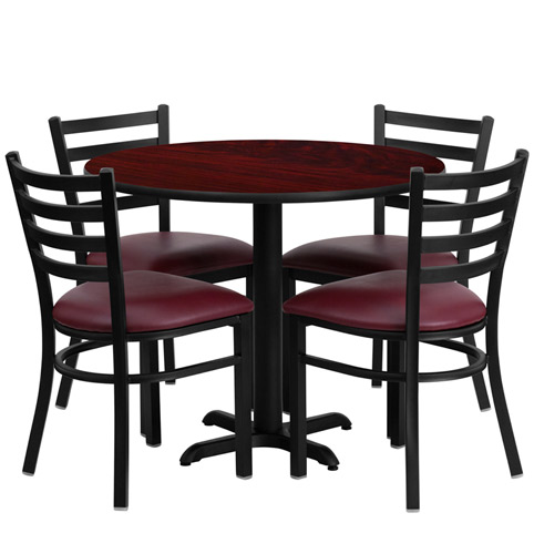 Cafeteria Breakroom Round Dining Table Sets Restaurant Tables Chairs