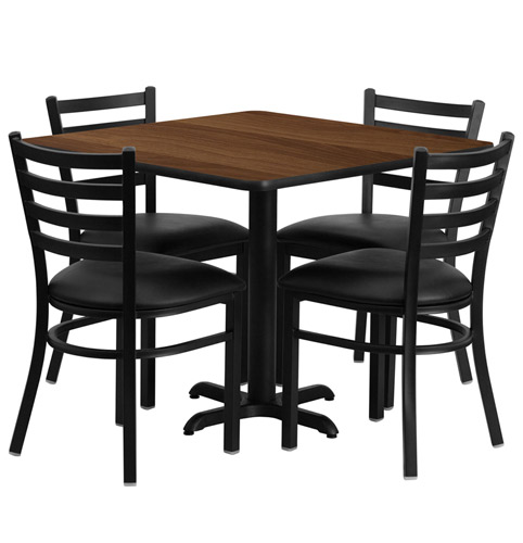 Cafeteria Breakroom Square Dining Table SetsRestaurant Tables\/Chairs