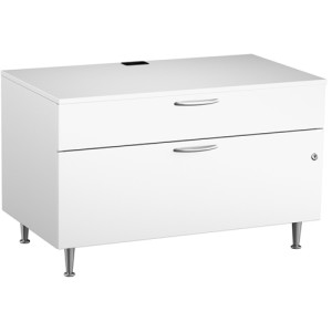 Great Openings Two Drawer Low Storage Cabinet 30 inches wide Cayenne series
