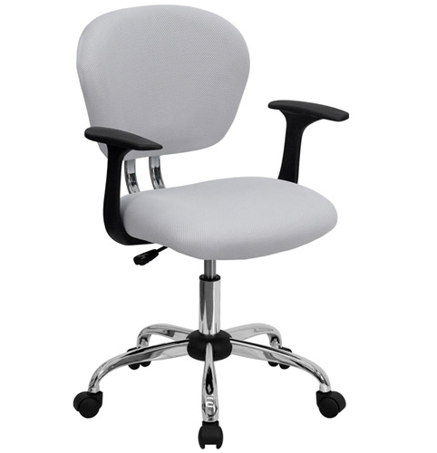 mesh fabric office chair with arms and chrome base - myofficeone mesh fabric office chair with arms and chrome base - myofficeone