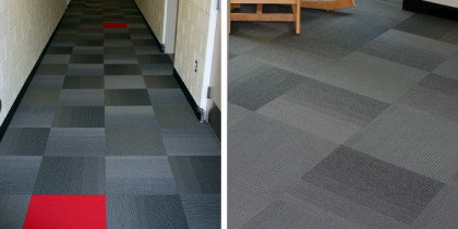University Student Hall Flooring Installation (Michigan) Interface Carpet Tiles