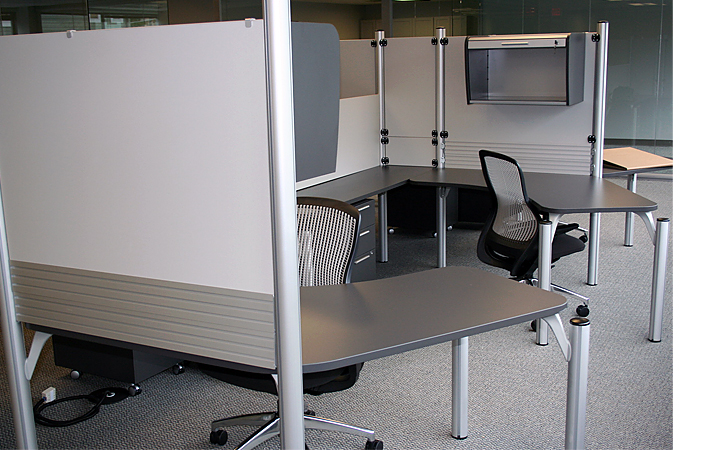 Artopex Time Series Open Freestanding Workstation for 4 People